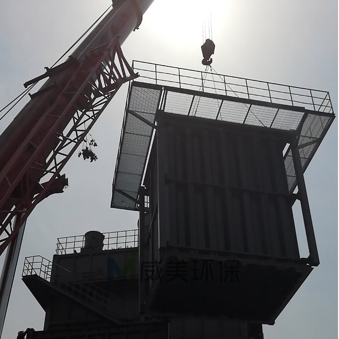 濕式電除塵器陽(yáng)極管吊裝