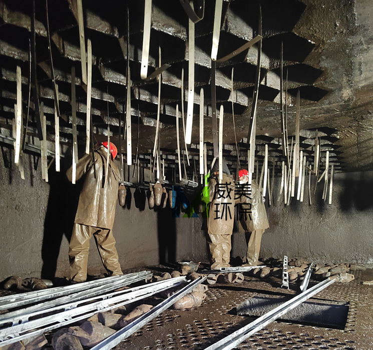 磚廠煙氣治理濕電除塵器鈦極線更換